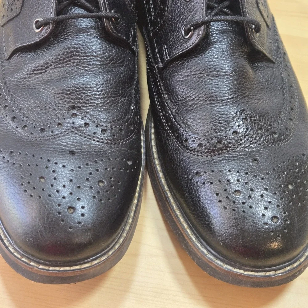 Nunn Bush Men's 10.5M Black Leather Wingtip Brogue Chukka Boots Memory Foam
